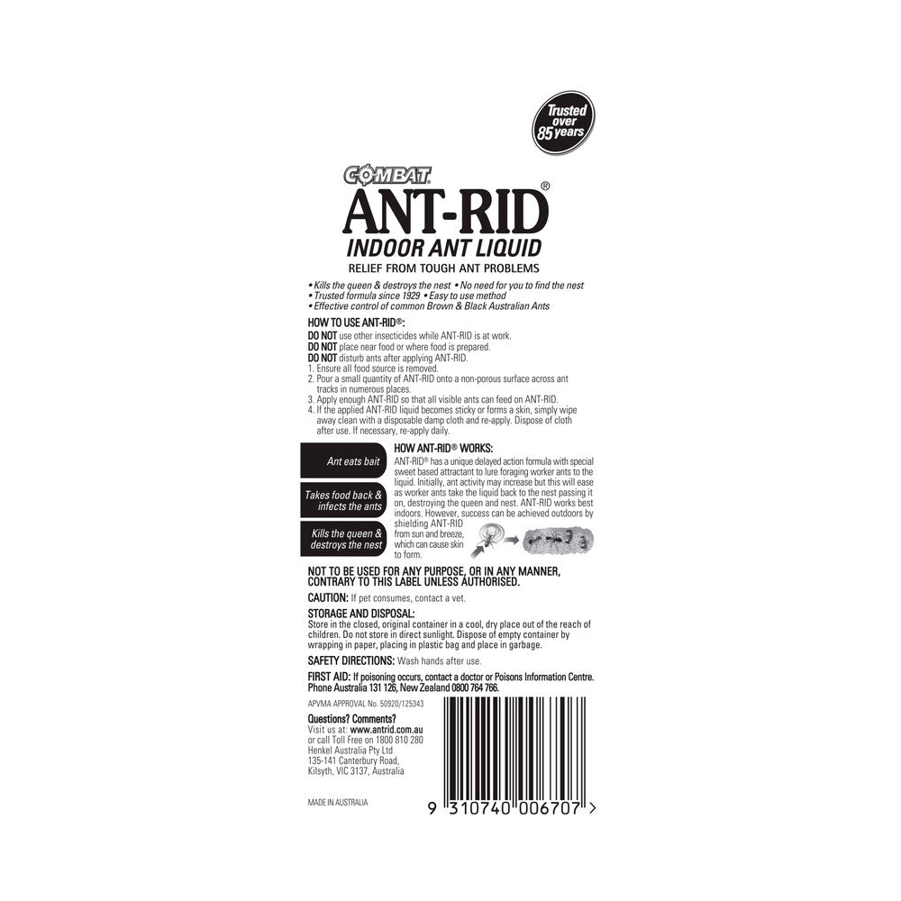 Combat Ant Rid Indoor Ant Liquid - 50mL