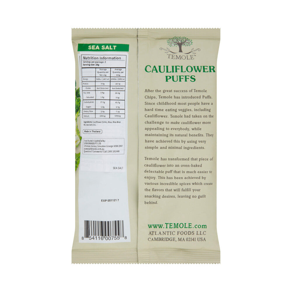 Temole Sea Salt Cauliflower Puffs - 56g