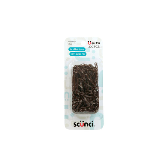 Scunci Mixed Inner Polybands 300 Pieces - 1 pack