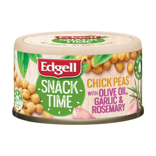 Edgell Snack Time Chick Peas Olive Oil Garlic & Rosemary - 70g