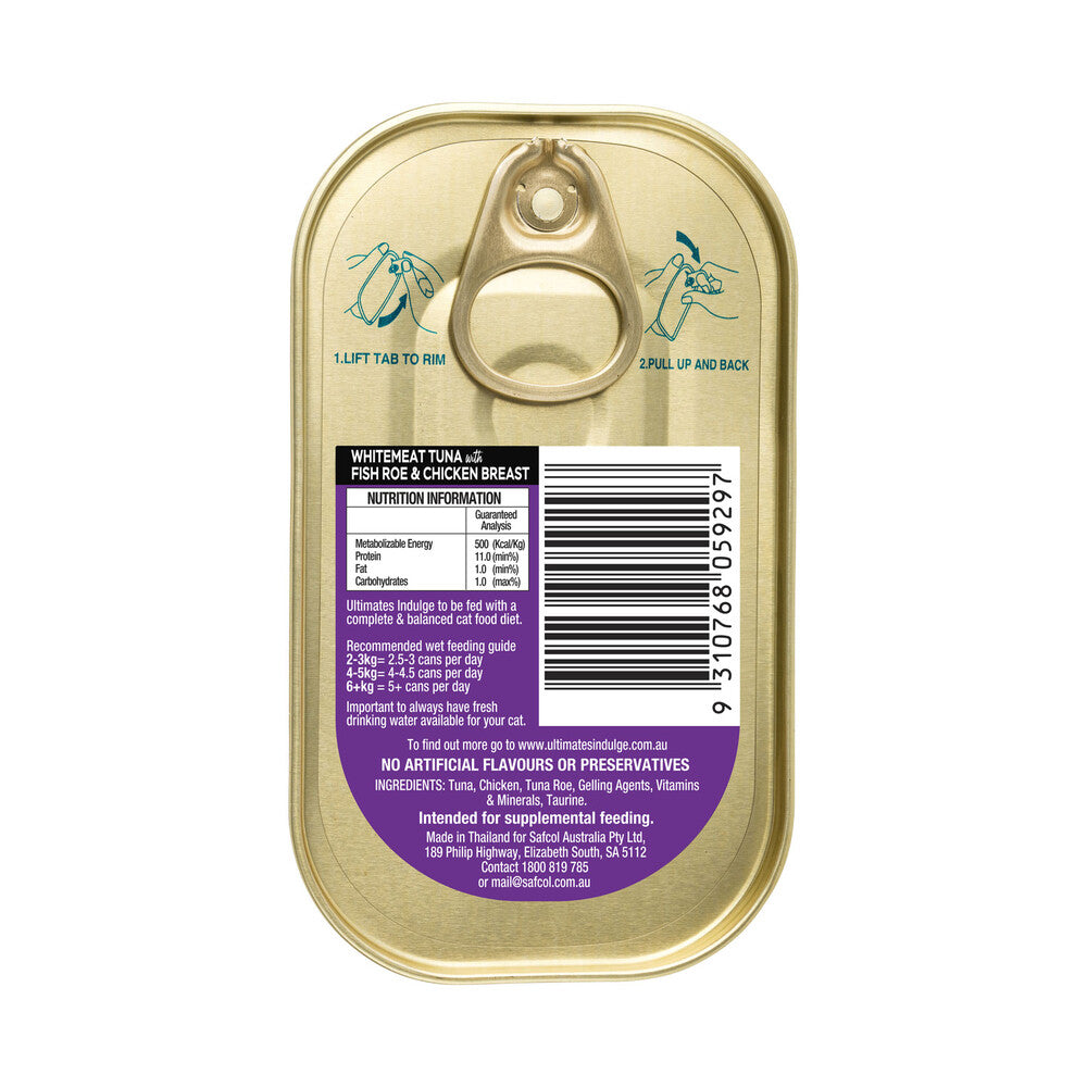 Ultimates Indulge Whitemeat Tuna With Fish Roe & Chicken Breast Adult Cat Food | 85g
