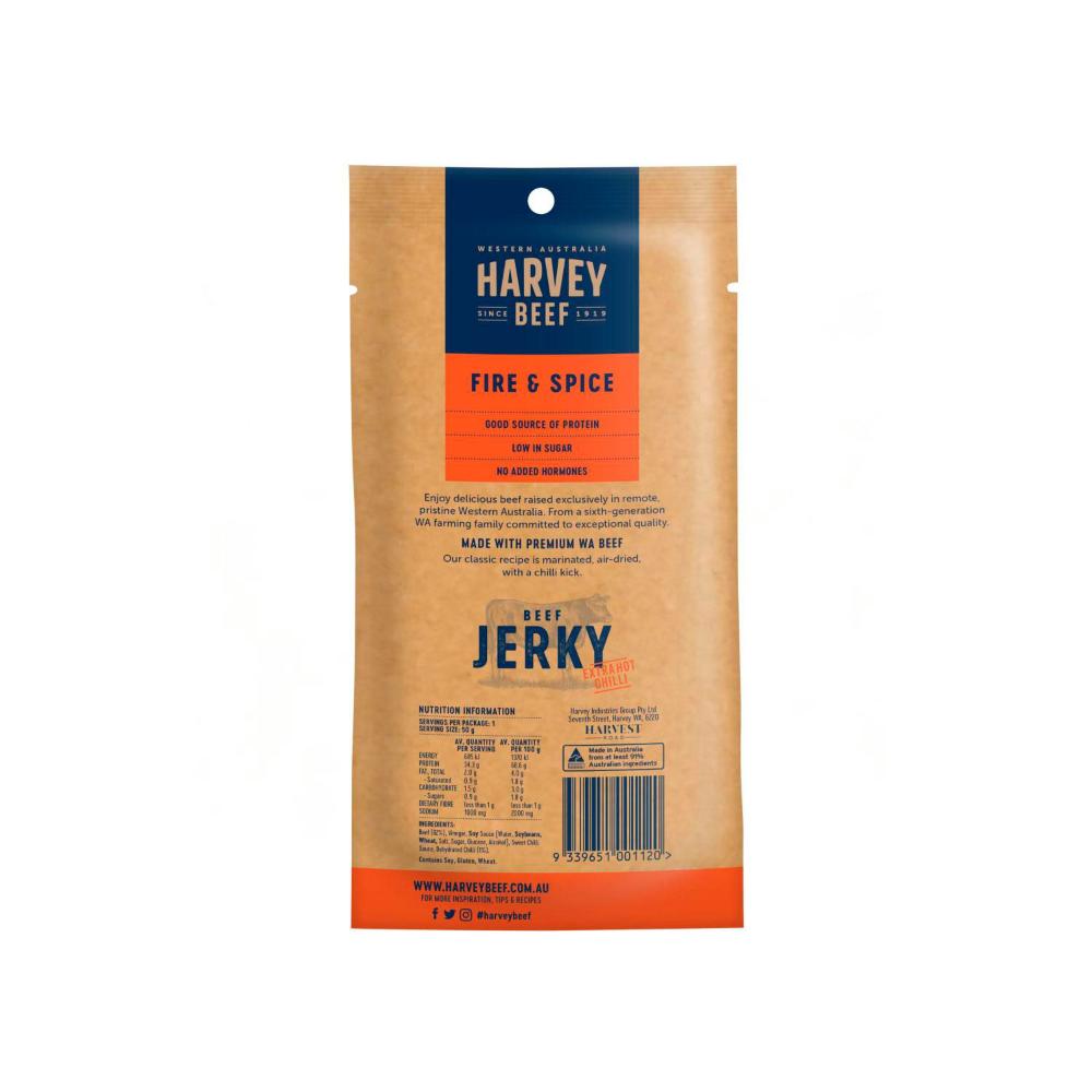 Harvey Beef Fire & Spice Jerky - 50g