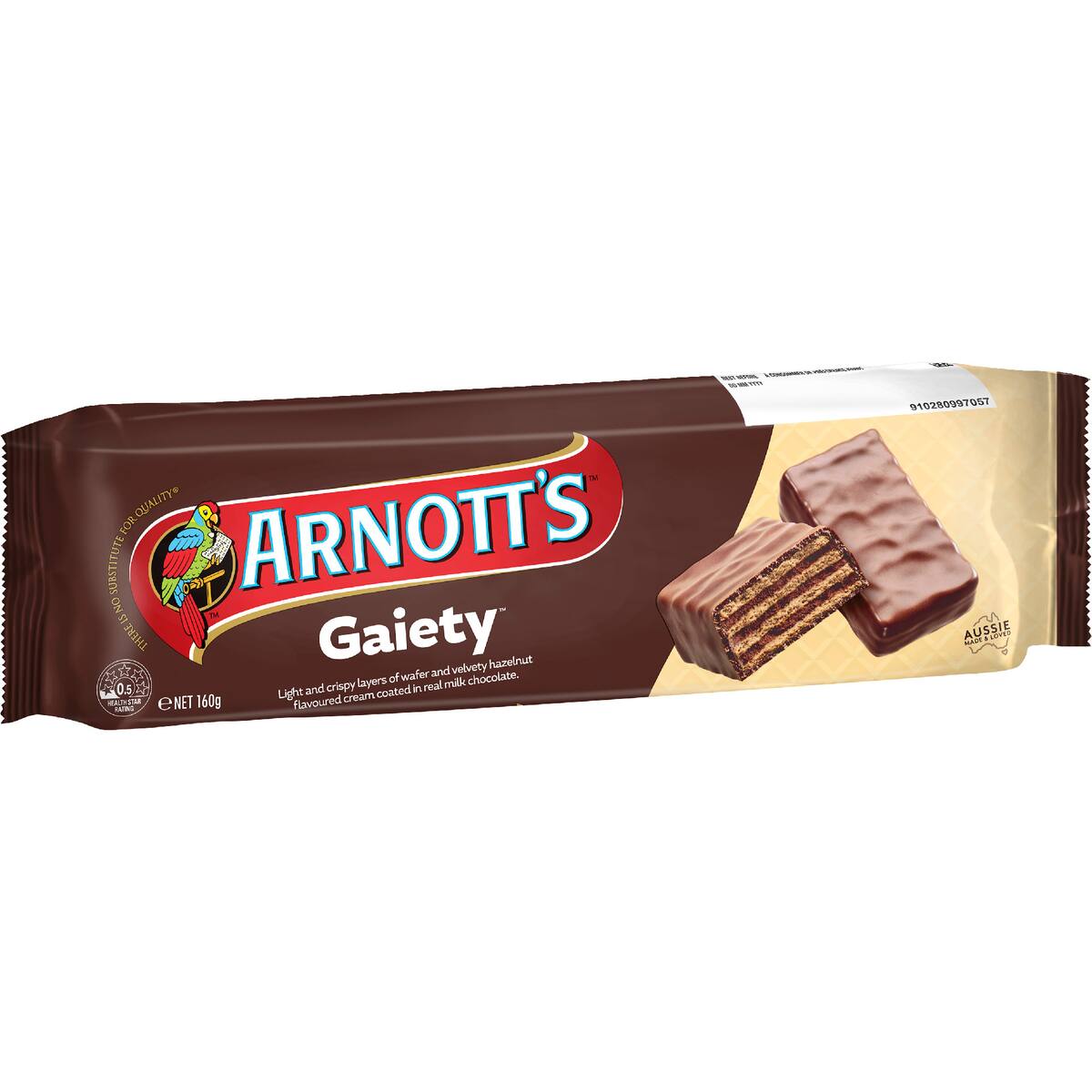 Arnott's Gaiety Chocolate Wafer Biscuits 160g