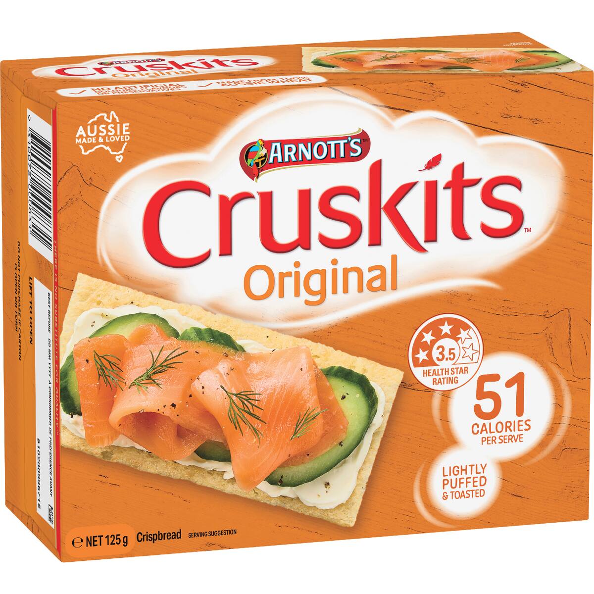 Arnott's Cruskits Original Crispbreads 125g