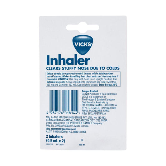 Vicks Nasal Decongestant Inhaler - 2 pack