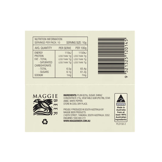Maggie Beer Plum And Shiraz Paste - 100g