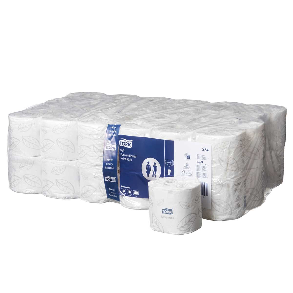 Tork Soft Bath Tissue 2 Ply White 400 Sheets 48 Pack