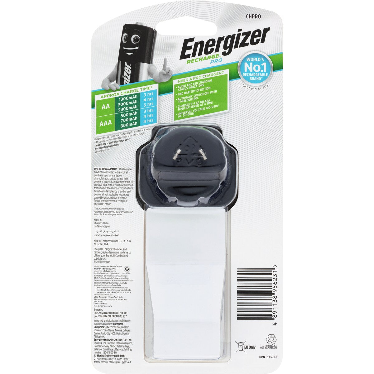 Energizer Smart High Performance Charger For Aa & Aaa Batteries Each