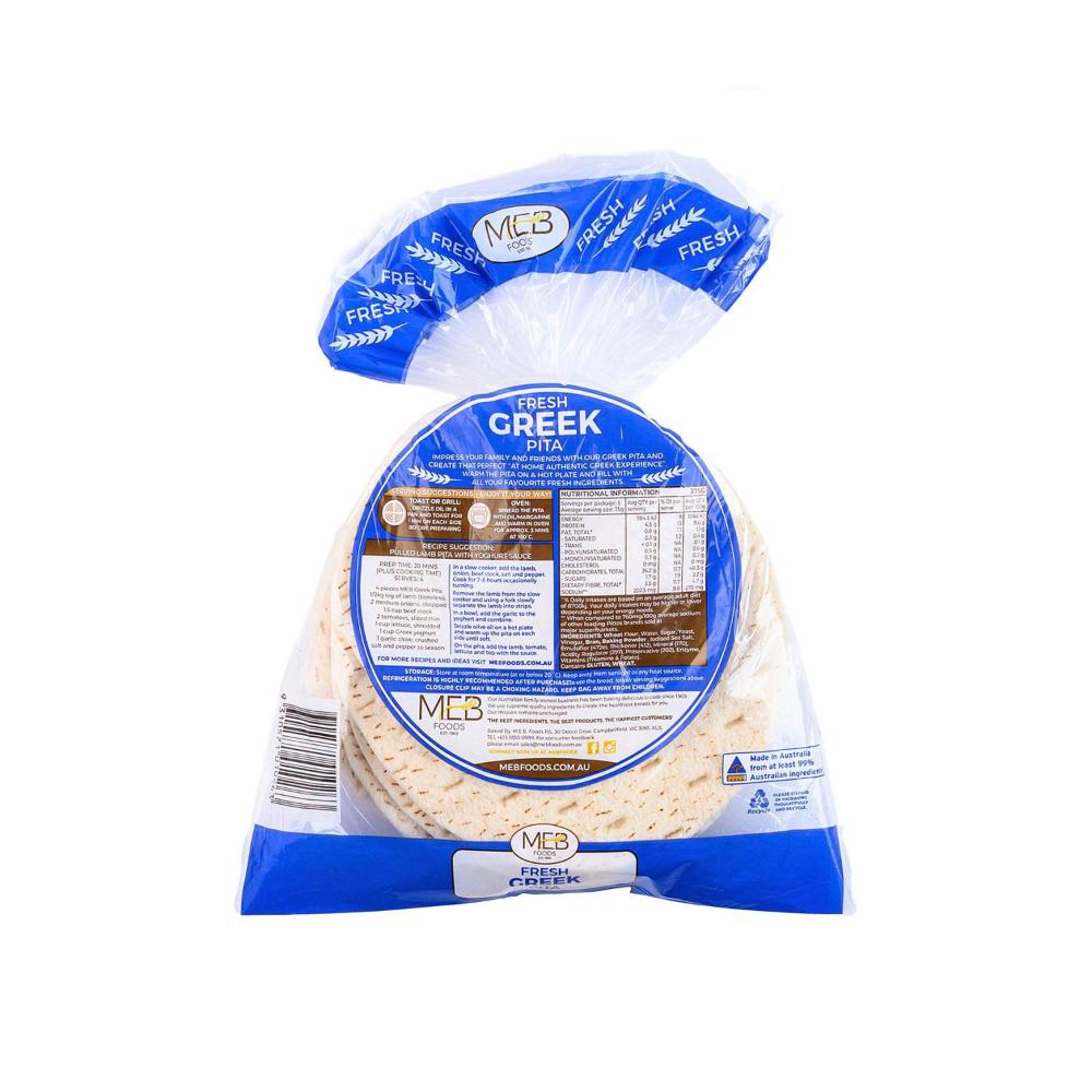 Meb Foods Greek Pita - 375g
