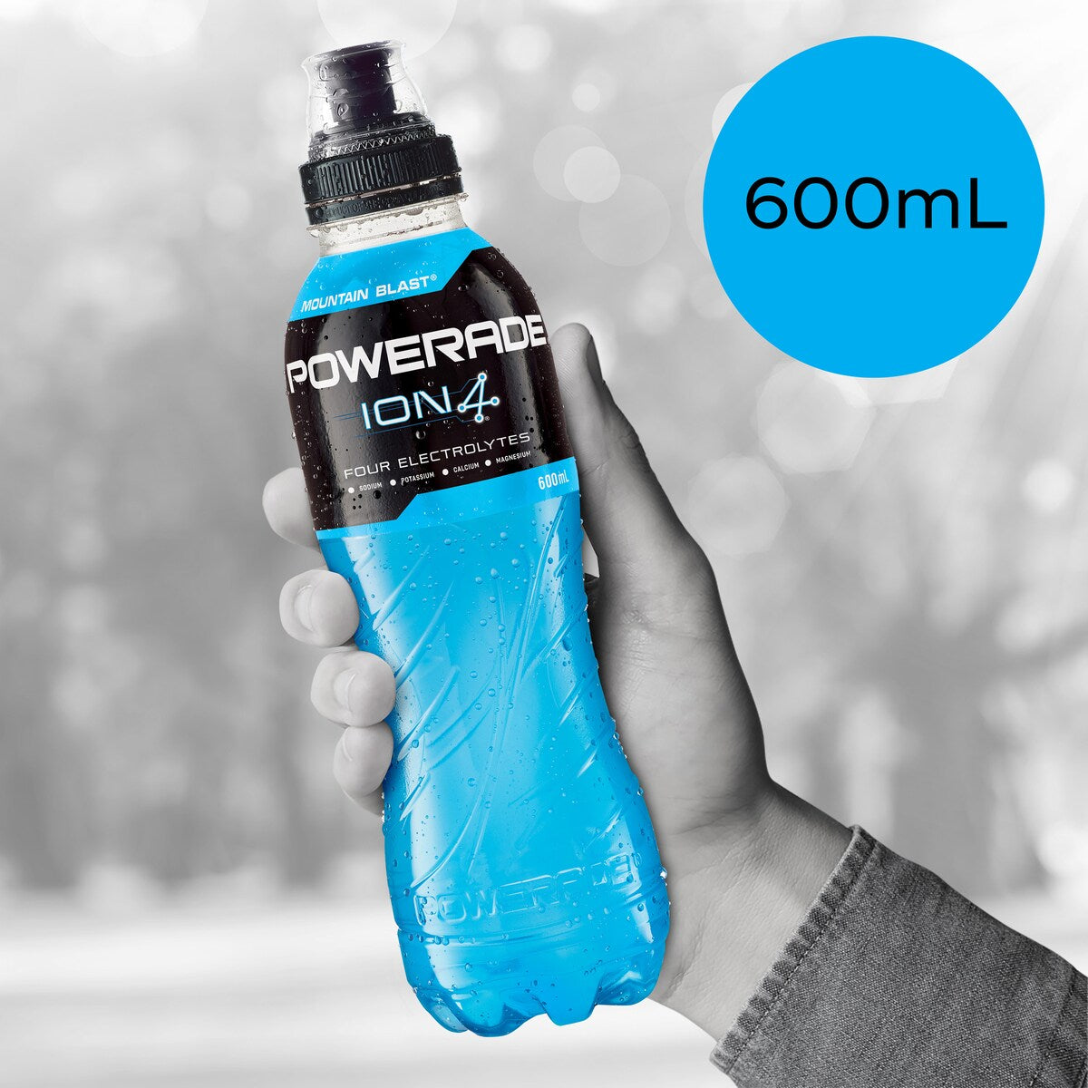 Powerade ION4 Mountain Blast Sports Drink Sipper Cap 600mL