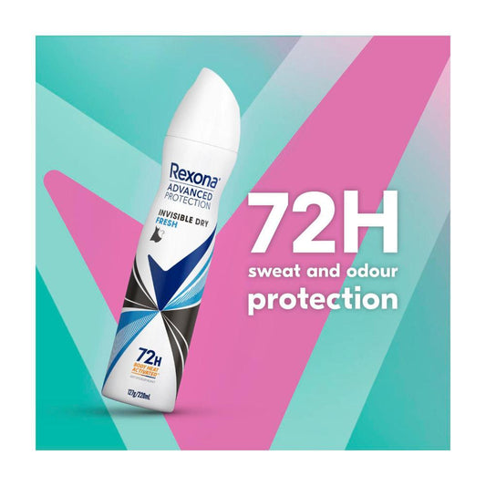 Rexona Women Deodorant 72hr Advanced Aerosol Invisible Dry Fresh - 220mL