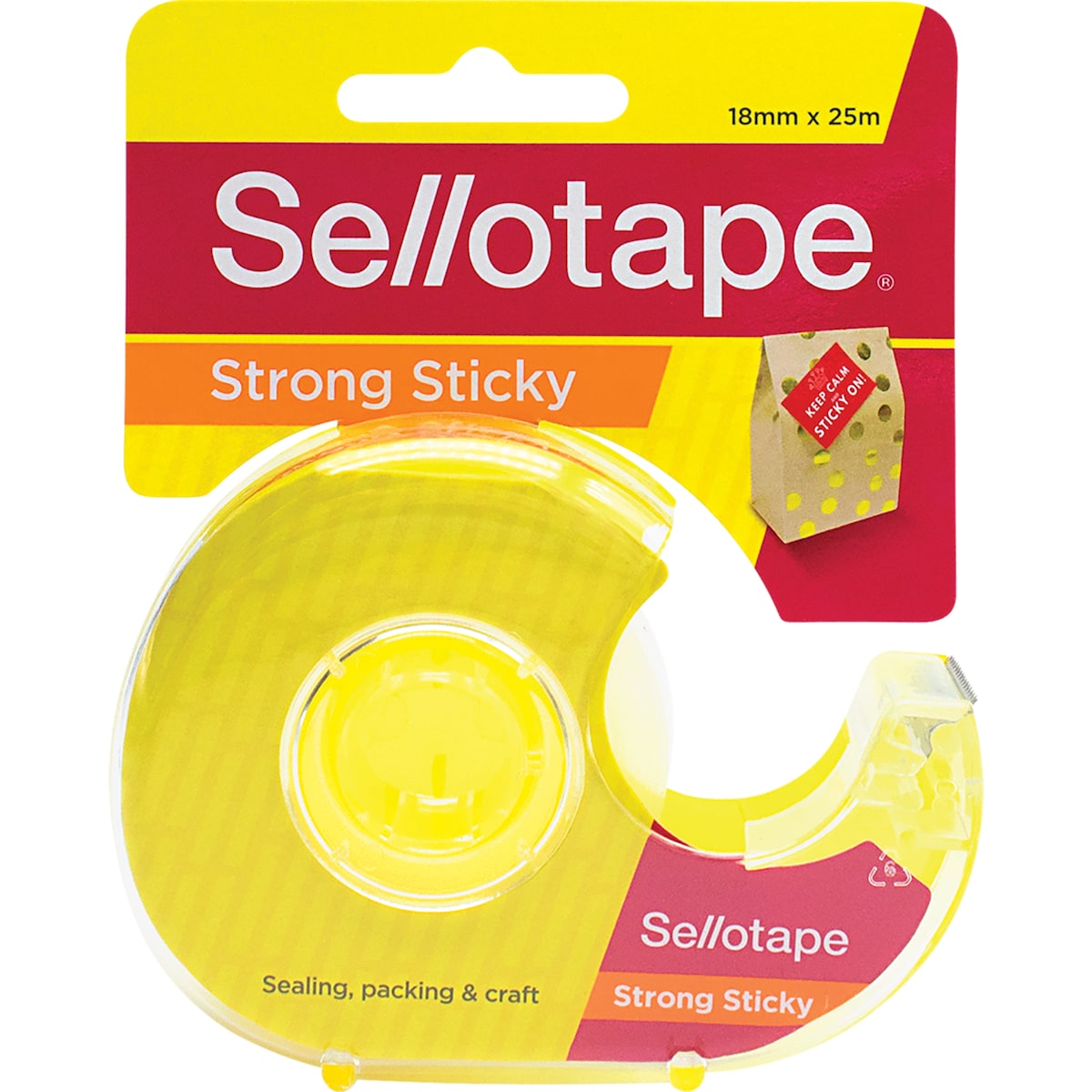 Sellotape Sticky Tape Abs Dispenser 18mmx25m Each