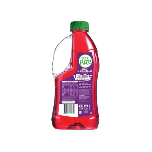 Diet Rite Apple Blackcurrant Cordial - 1L