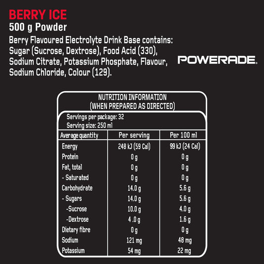 Powerade Isotonic Berry Ice Powder 500g