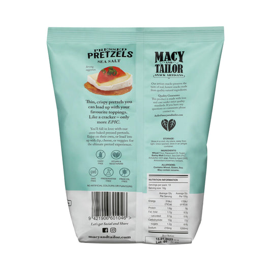 Macy & Tailor Pressed Pretzels Salted - 180g