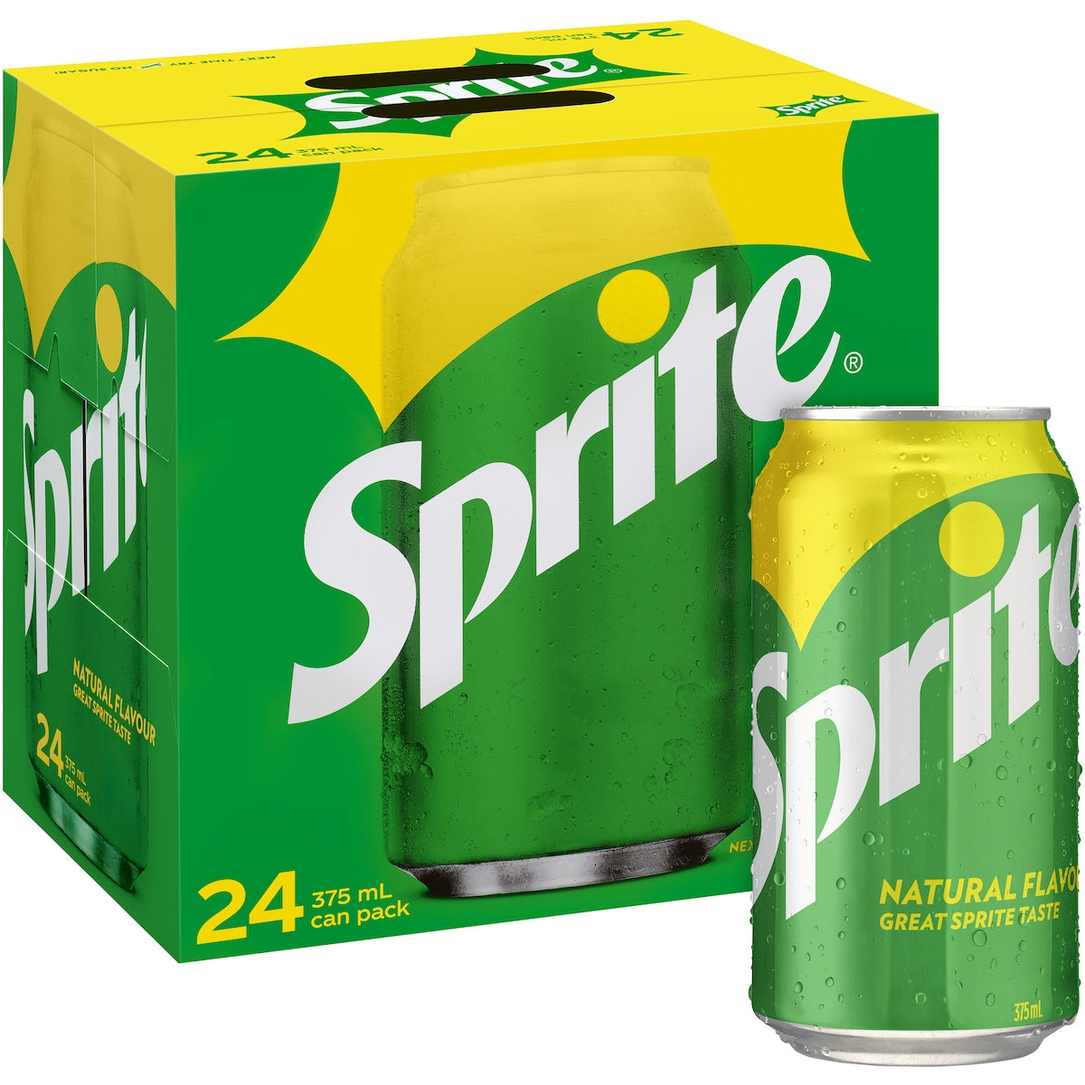 Sprite Lemonade Soft Drink Cans 375ml X 24 Pack