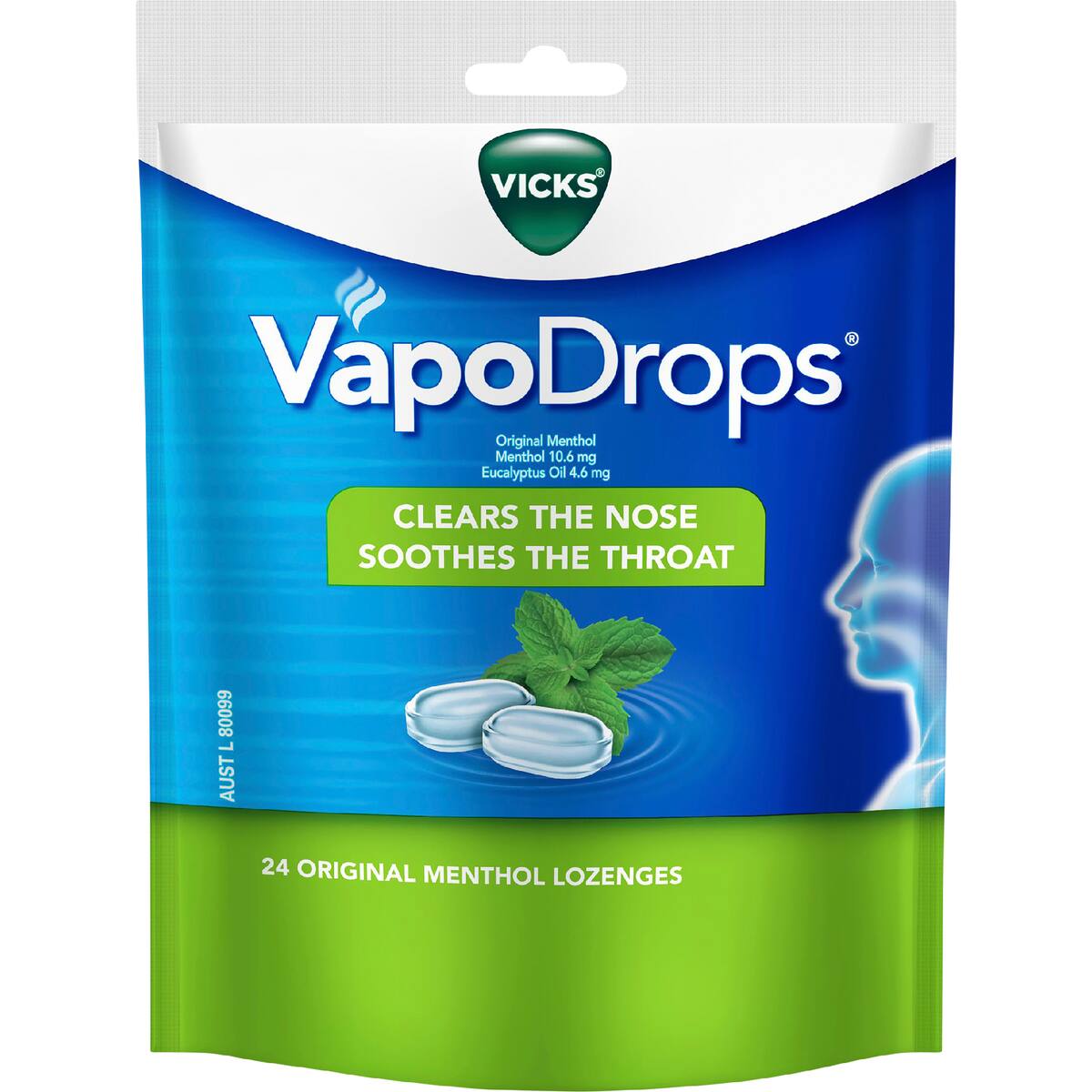 Vicks Vapodrop Throat Lozenges Original 24 Pack