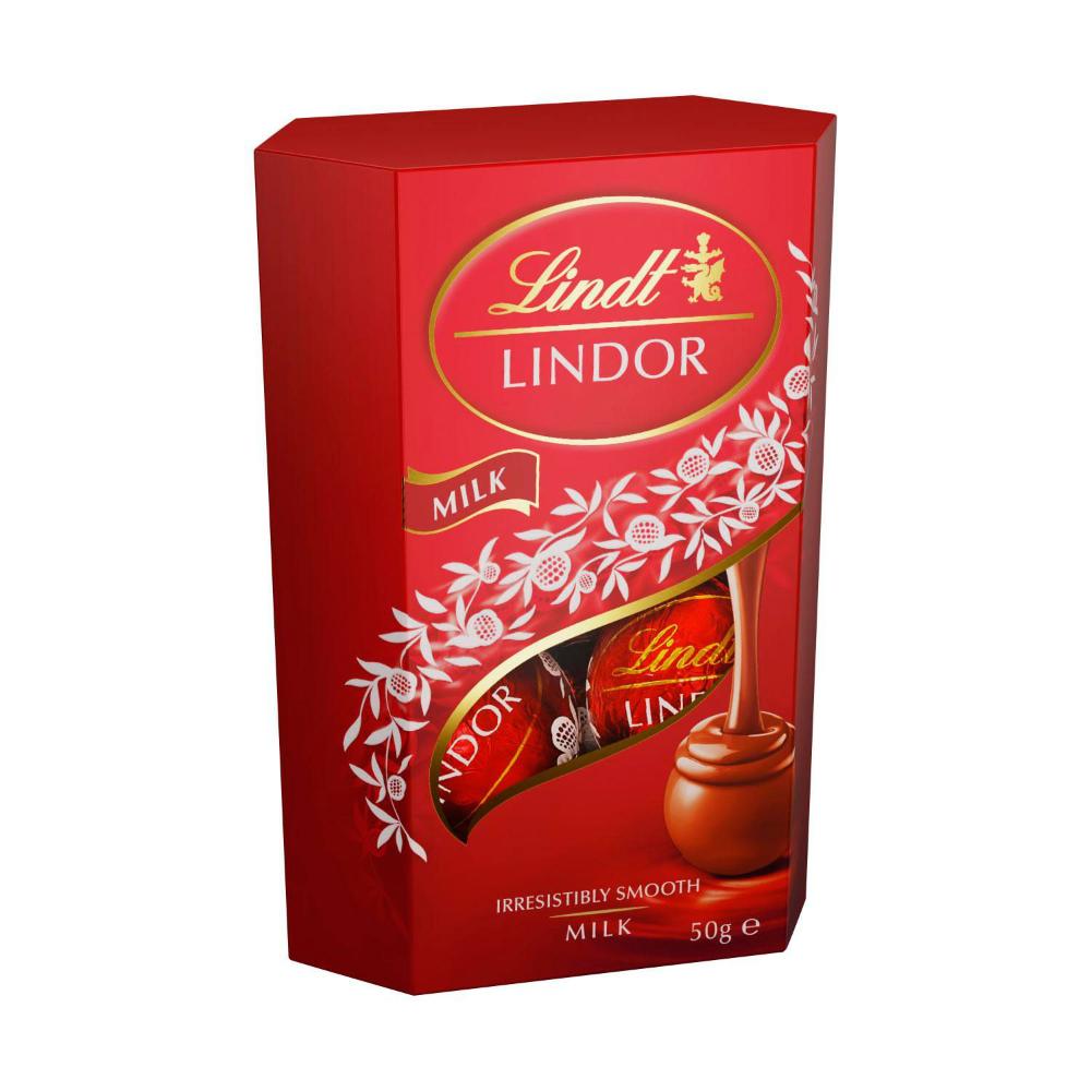 Lindt Lindor Milk Chocolate Mini Cornet Box - 50g