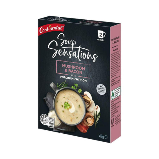 Continental Sensation Mushroom Bacon Soup Serves 2 - 48g