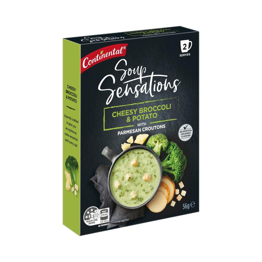 Continental Sensation Cheesy Broccoli & Potato Soup Serves 2 - 56g