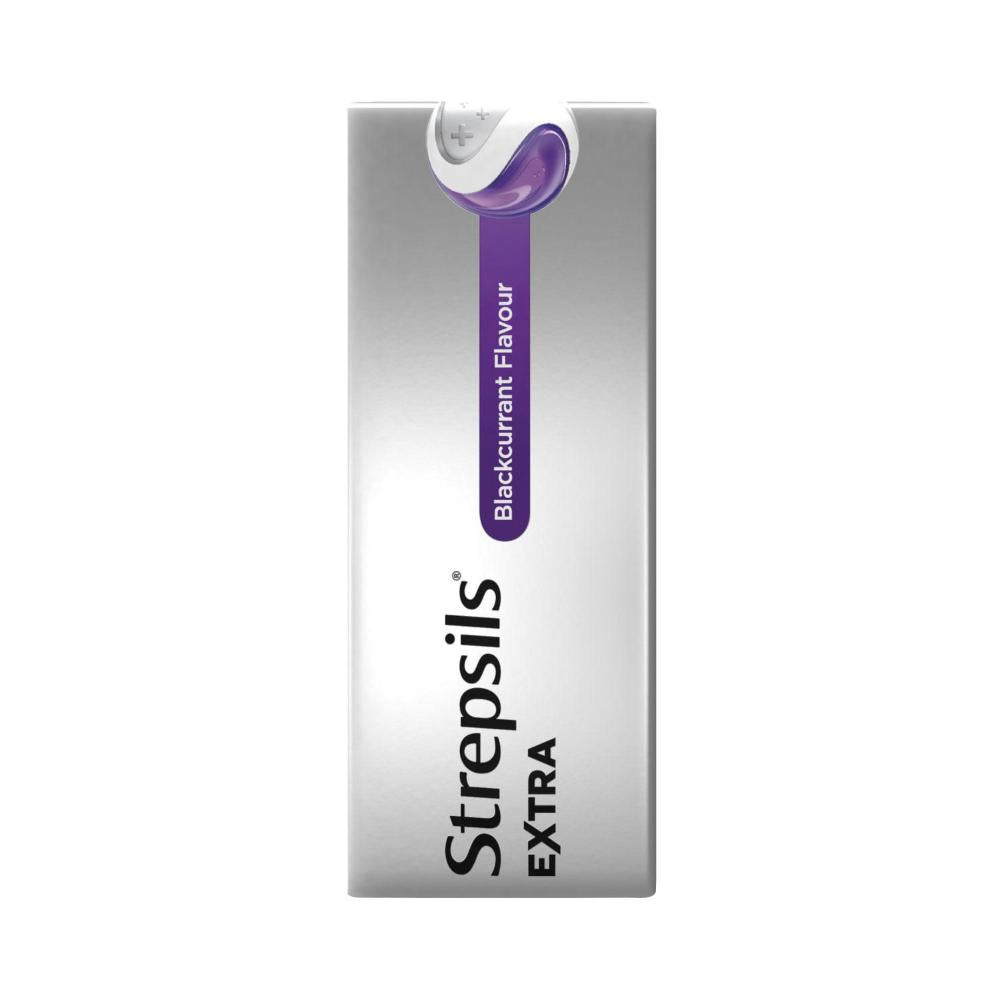 Strepsils Extra Anaesthetic Sore Throat Pain Relief Lozenges Blackcurrant - 36 pack