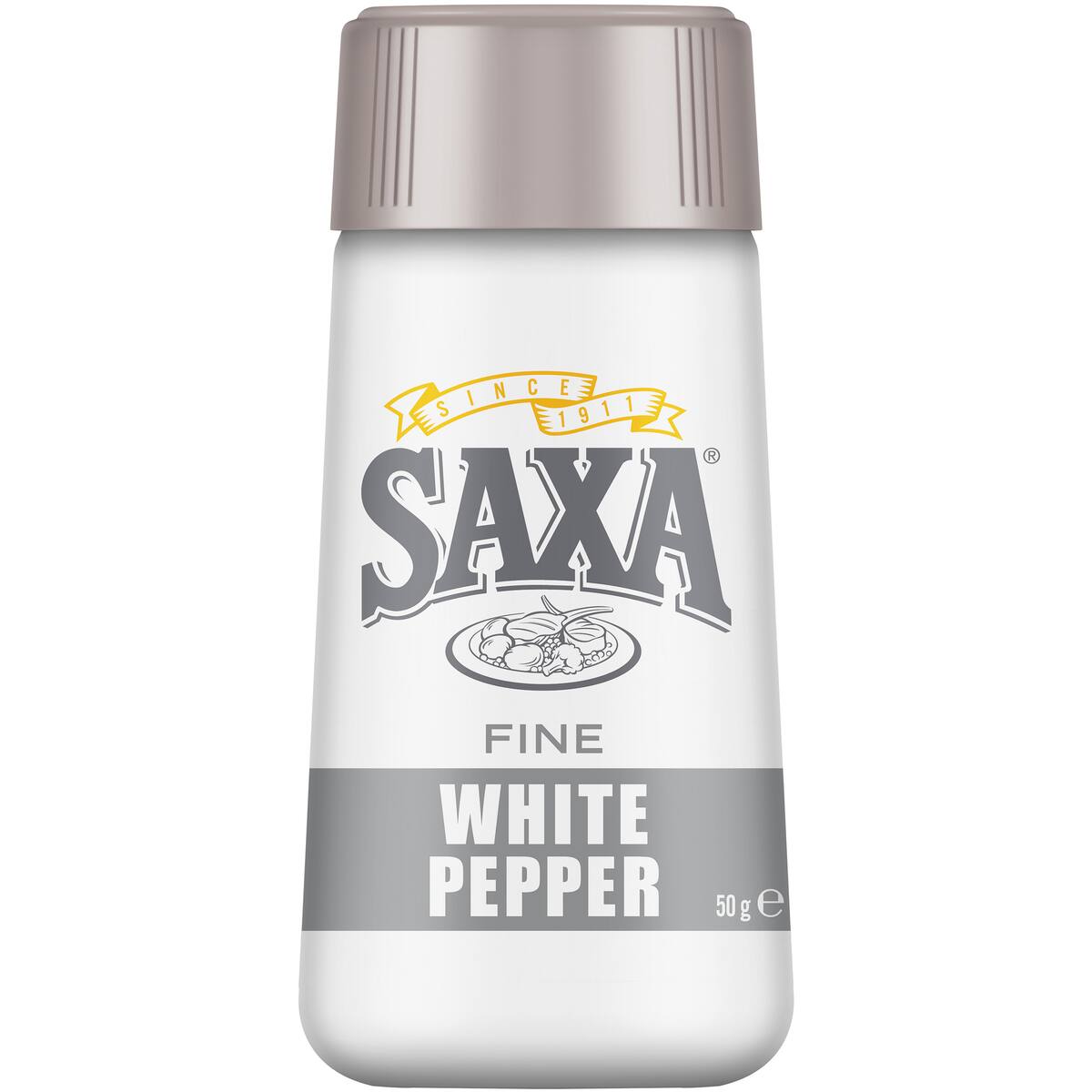 Saxa Fine White Pepper 50g