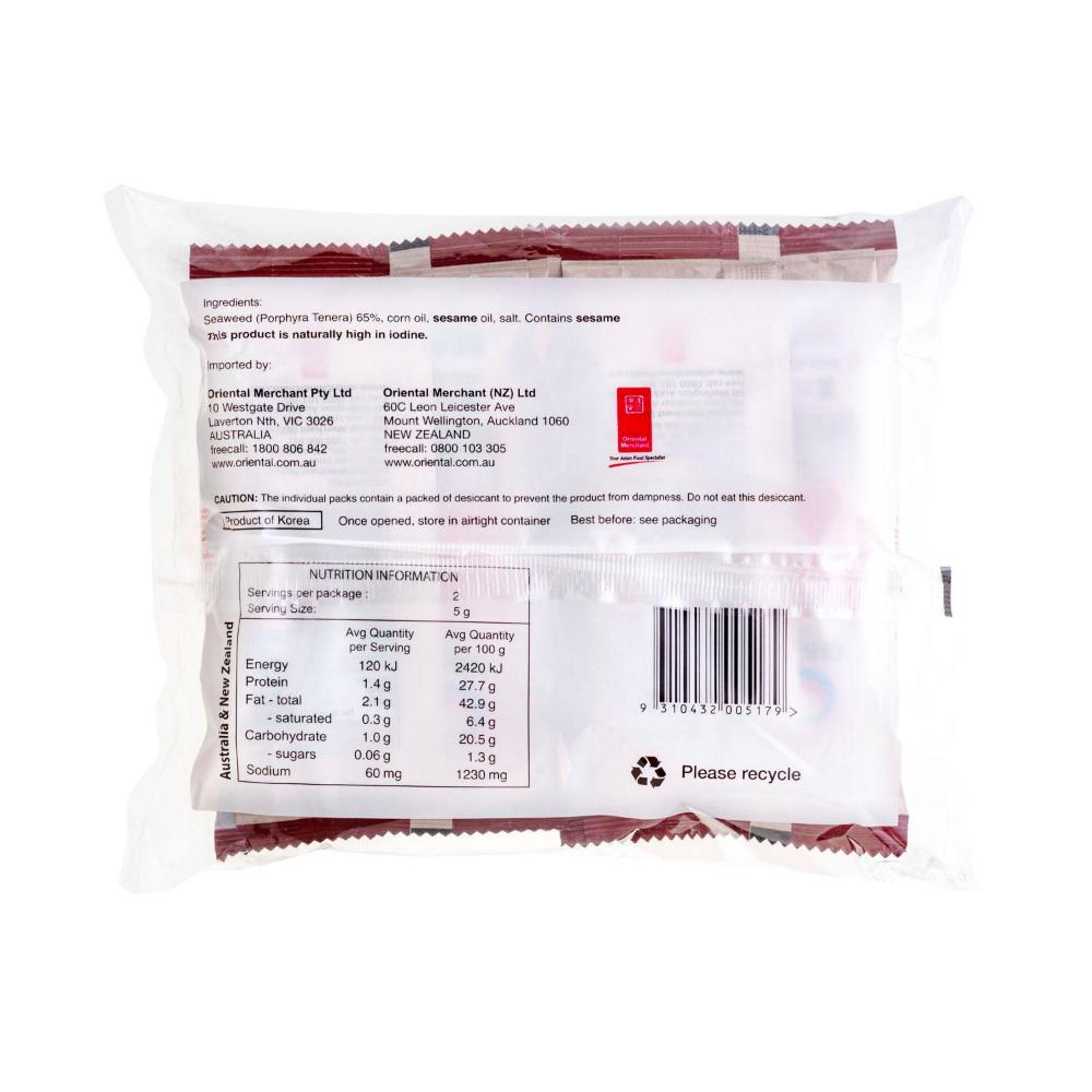 OBAP Roasted Seasoned Seaweed 2 Pack - 10g