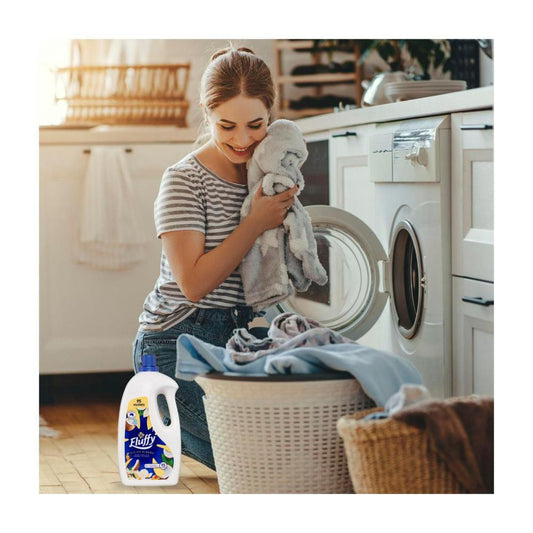 Fluffy Concentrate Liquid Fabric Softener Conditioner Divine Blends Warm Vanilla & Creamy Coconut - 1.9L