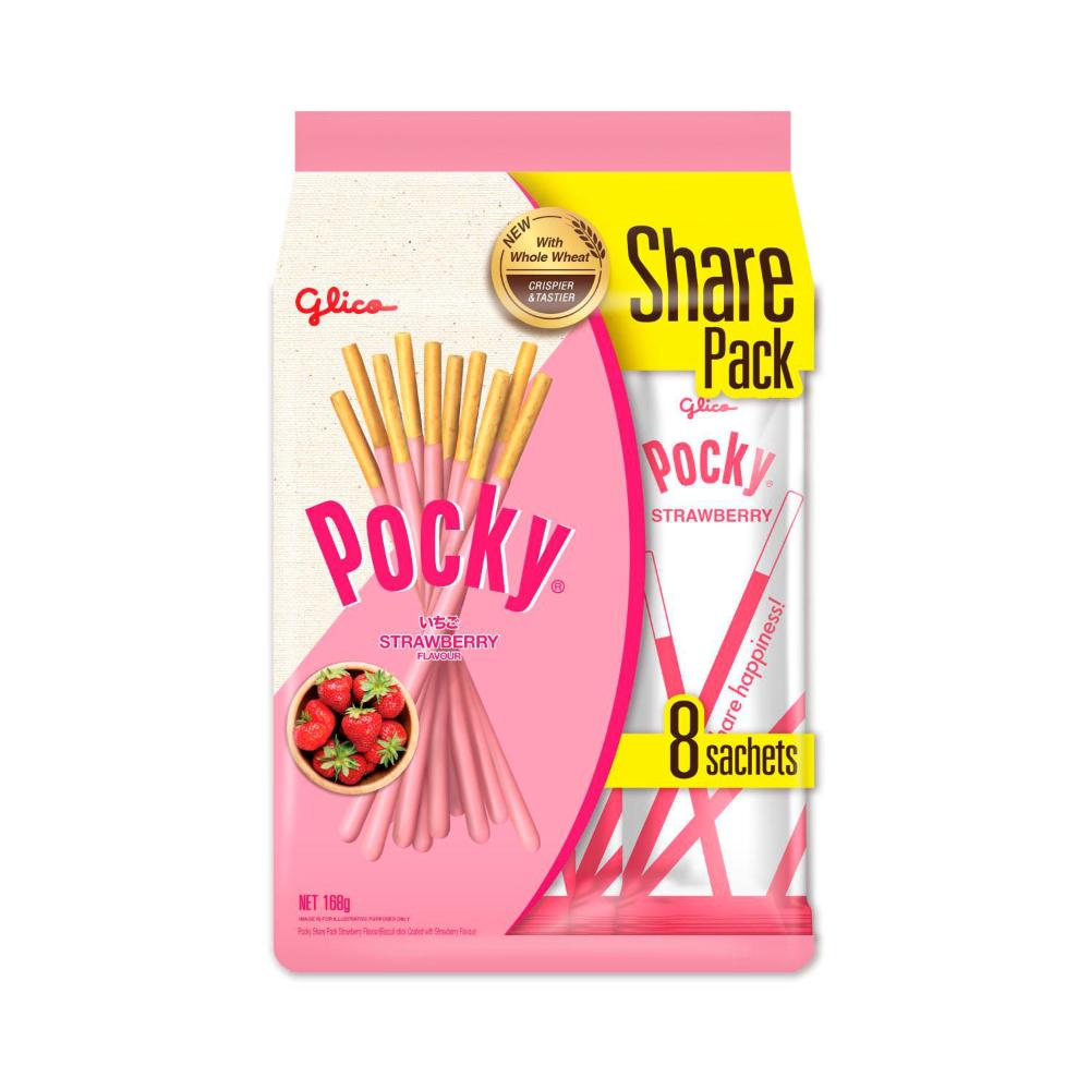 Glico Pocky Strawberry Value Pack - 168g