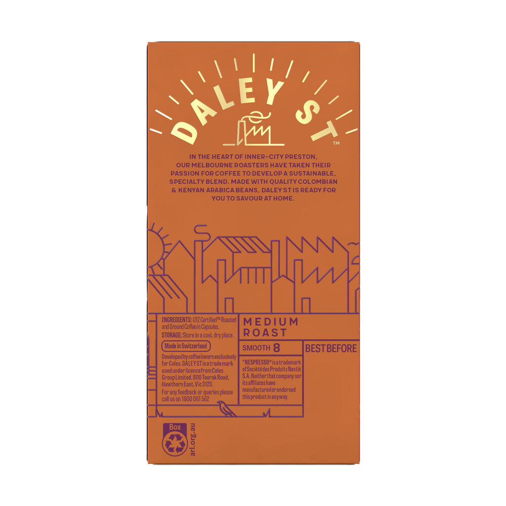 Daley Street Daley Street Medium Aluminium Nespresso Compatible Coffee Capsules - 10 pack
