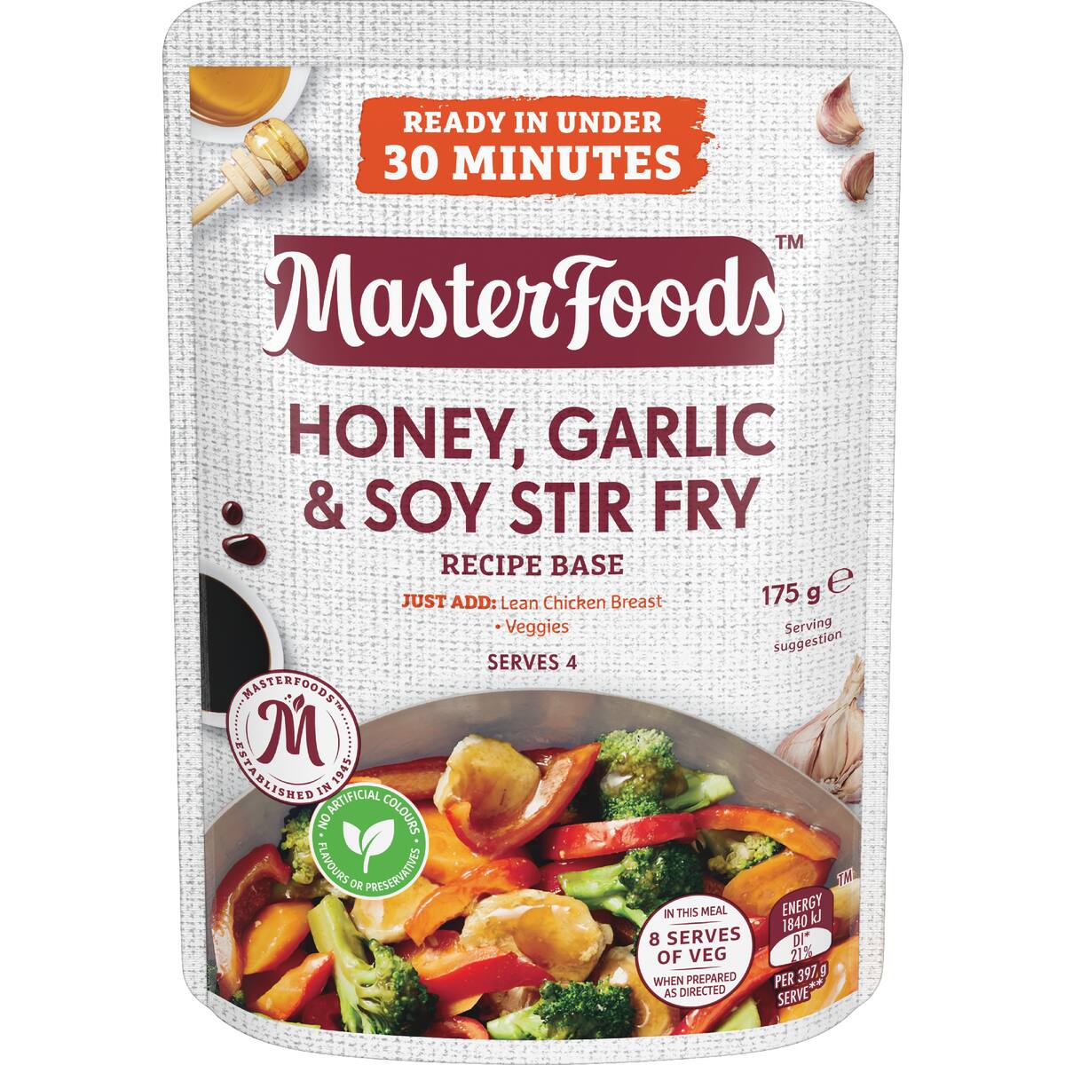 Masterfoods Honey Garlic & Soy Stir Fry Recipe Base 175g