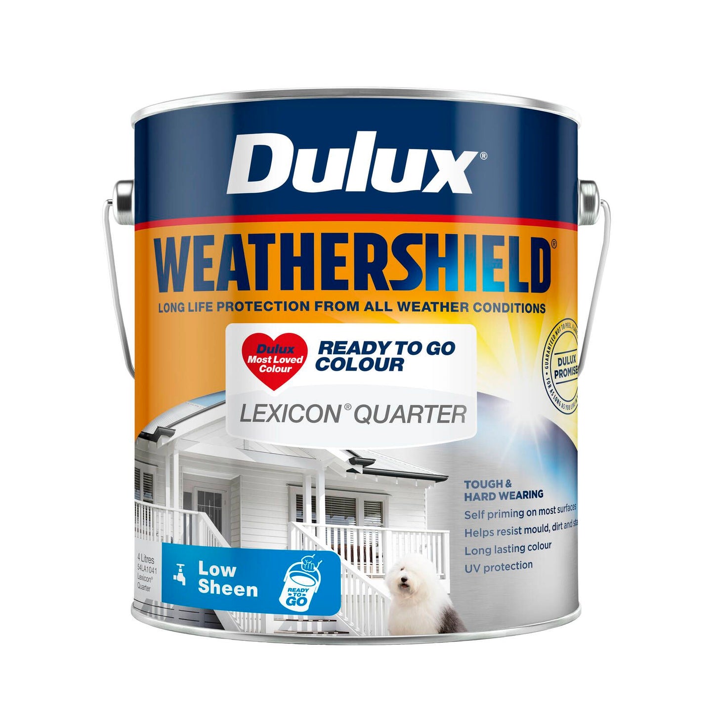 Dulux Weathershield Exterior Paint - 4L - Lexicon Quarter Low Sheen