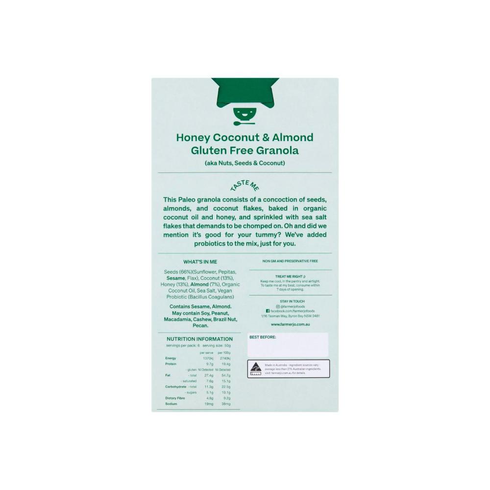 Farmer Jo Gluten Free Paleo Granola - 300g