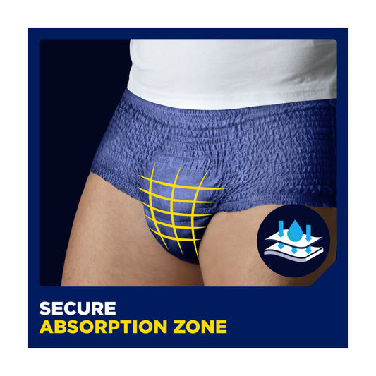 Tena Men Active Fit Plus Navy Small/Medium Incontinence Pants - 9 pack