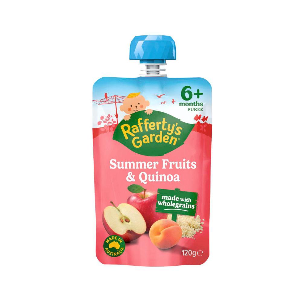 Rafferty's Garden Summer Fruits & Quinoa Baby Food Prebiotics Pouch 6+ Months - 120g