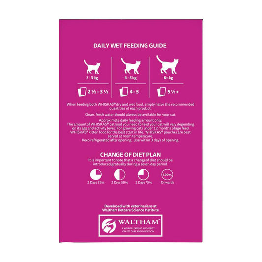 Whiskas So Fishy Recipes Adult Wet Cat Food Seafood Servings In Jelly Pouches 85g - 12 Pack