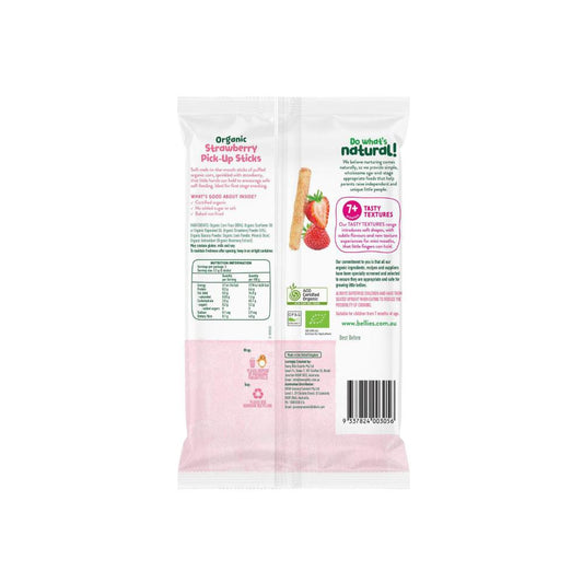 Little Bellies Organic Strawberry Pick-Up Sticks 7+ Months - 16g