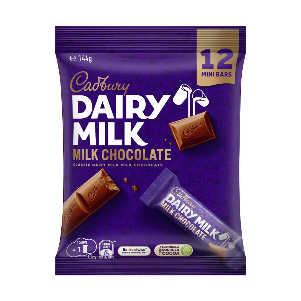 Cadbury Dairy Milk Chocolate Sharepack 12 Pack - 144g