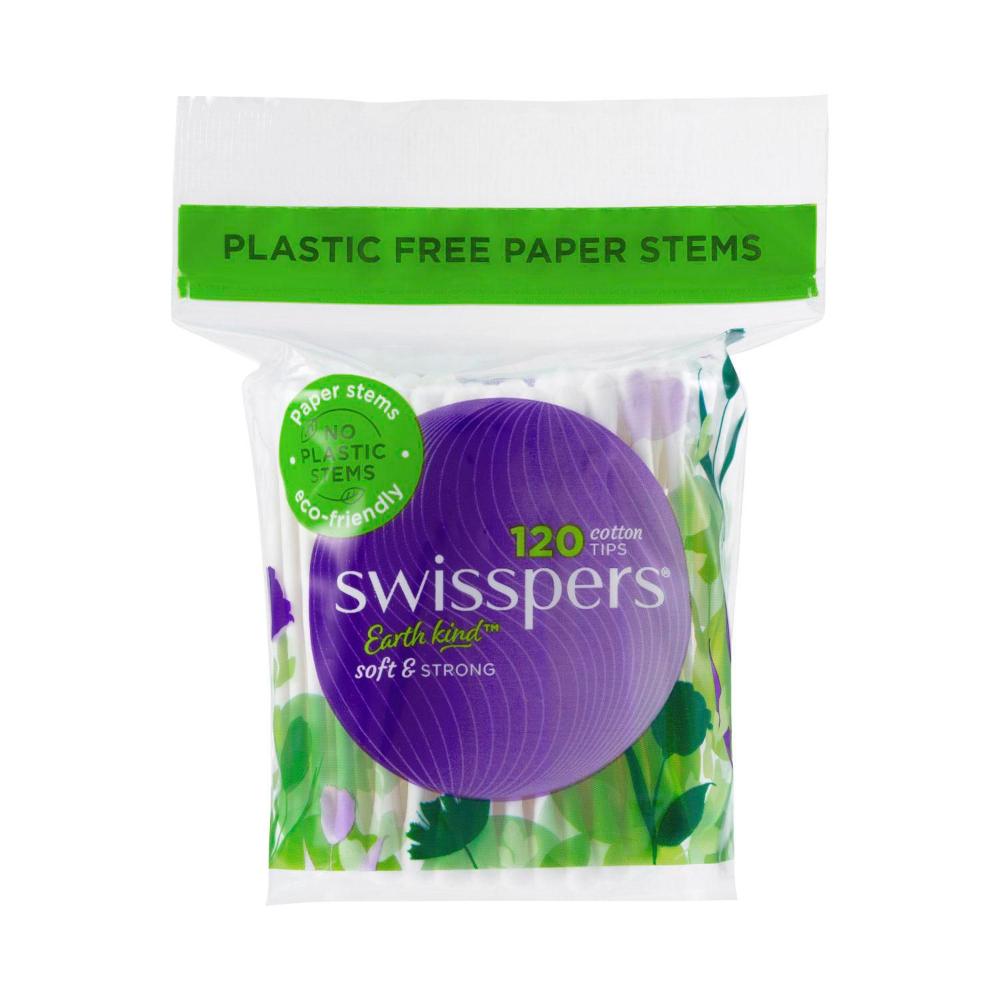 Swisspers Cotton Tips Paperstems - 120 pack