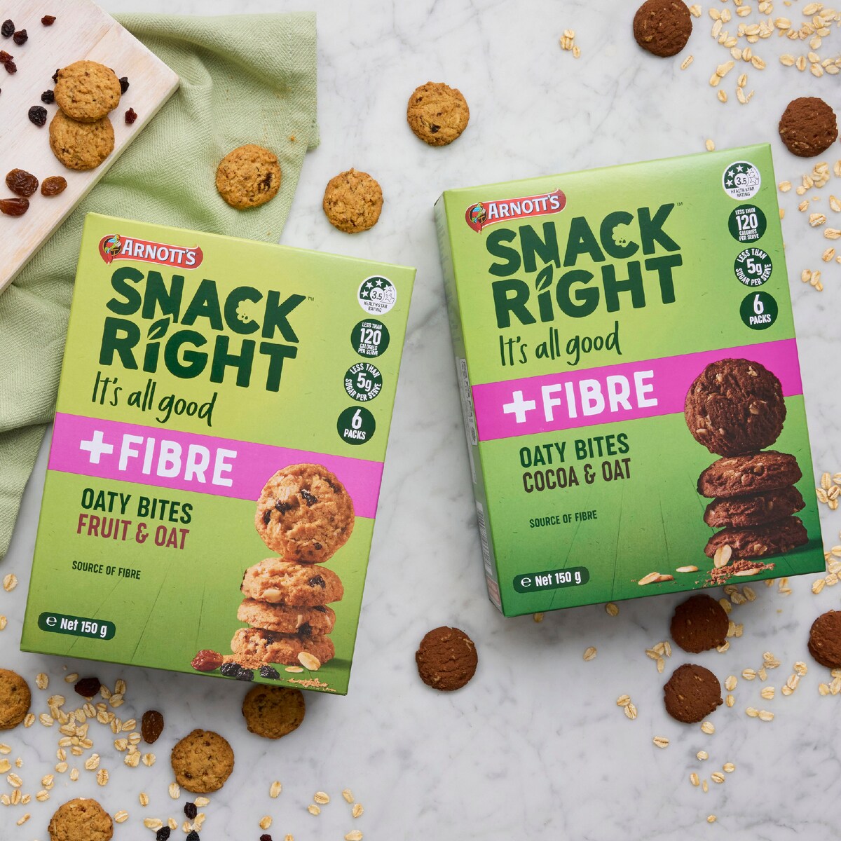 Arnotts Snack Right Oaty Bites Fruit & Oat 6 pack