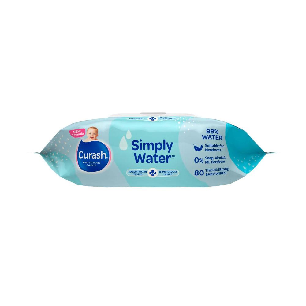 Curash Simply Water Sensitive Skin Baby Wipes - 80 Pack
