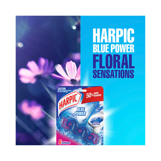 Harpic Blue Power Rim Block Floral Sensations Toilet eaner - 39g