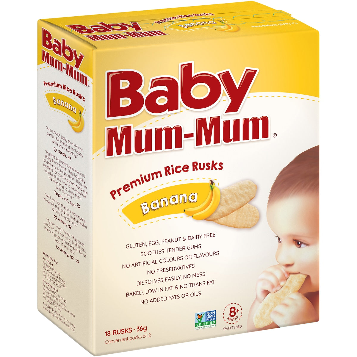 Baby Mum-Mum Snack Banana Rice Rusk 18 pack