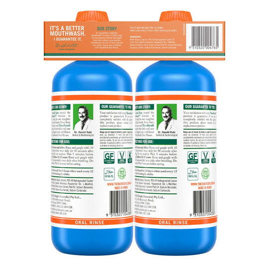 Therabreath Icy Mint Alcohol-Free Oral Rinse 2 x 1L