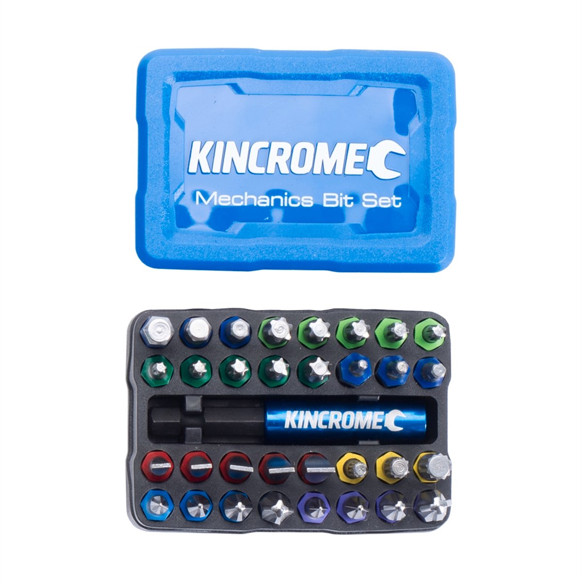 Kincrome 33 Piece Mechanics Bit Set - S2 Steel - Magnetic Holder - 70mm x 35mm x 50mm