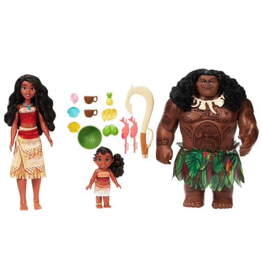 Disney Frozen & Moana 2 Fashion Doll Accessories Set 3 Dolls JGD74