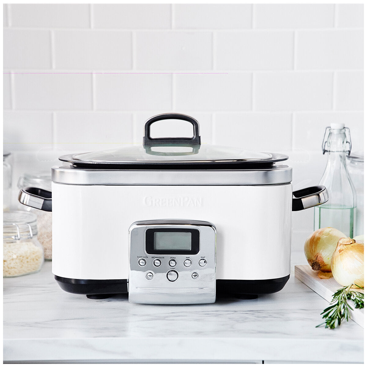 Greenpan Pfas-Free Slow Cooker CC005724-003 Cloud Cream 6L