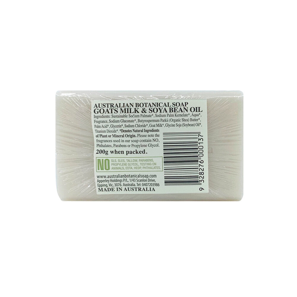 Australian Botanical Bar Soap Goat Milk & Soya Bean Oil - 200g