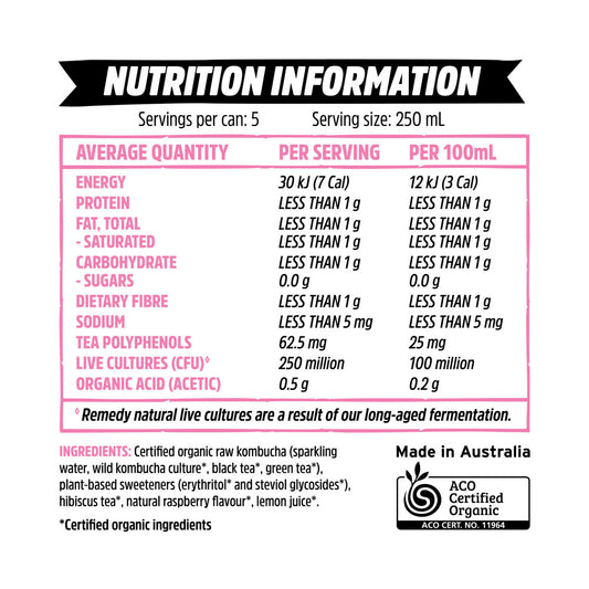 Remedy Kombucha Raspberry - 1.25L
