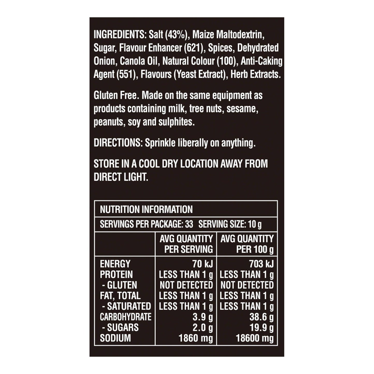 Butchers Axe Chicken Salt BBQ Rub - 330g